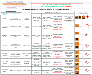 Ejemplo Hoja seguridad piscinas benages